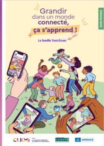 Couverture du guide "Grandir dans un monde connecté, ça s'apprend ! ".